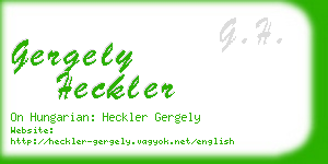 gergely heckler business card
